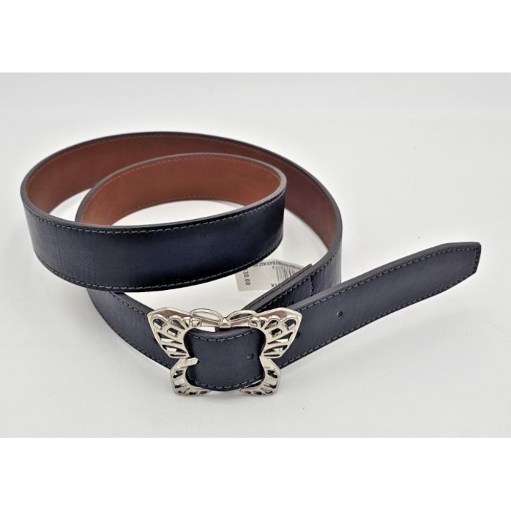 Relic by Fossil Women's Belt Butterfly Buckle Black Size 1X  48" X 1.25"